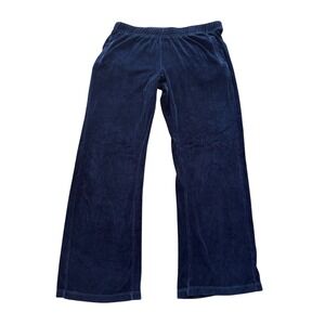 Splendid‎ Velour Lounge Pants Wide Leg Blue Women's Medium Casual Soft